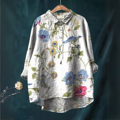 Lila - Chemisier à Imprimé Floral Romantique